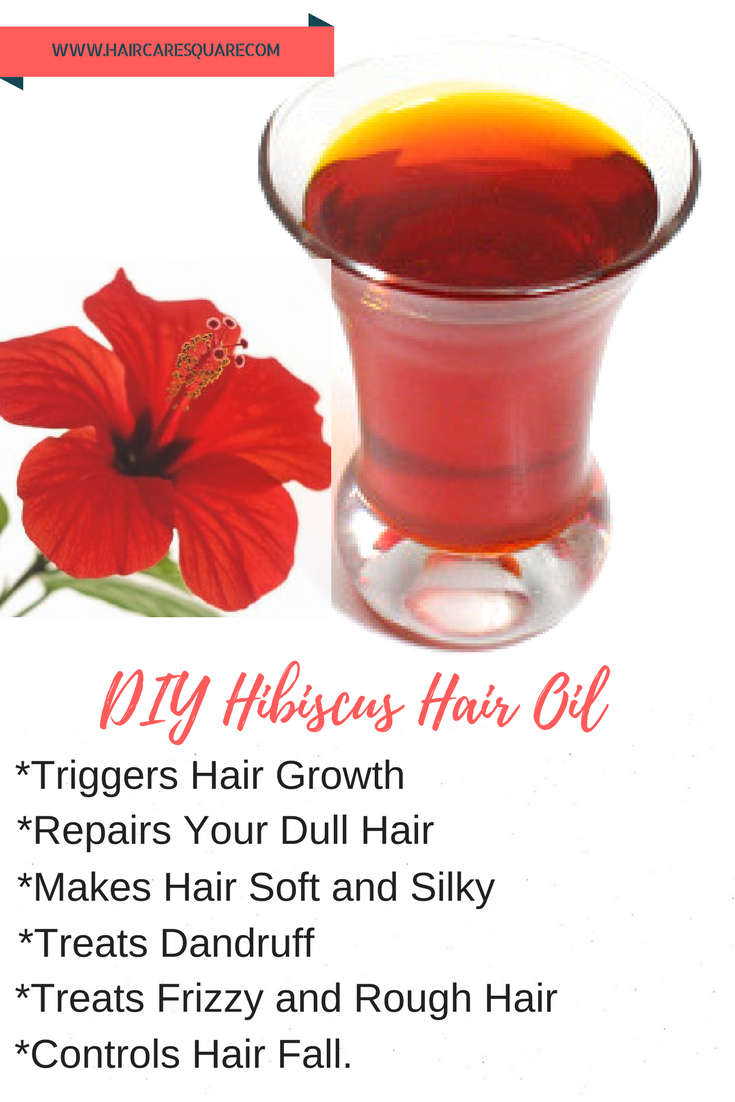 diy hibiscus hair oil for hair growth