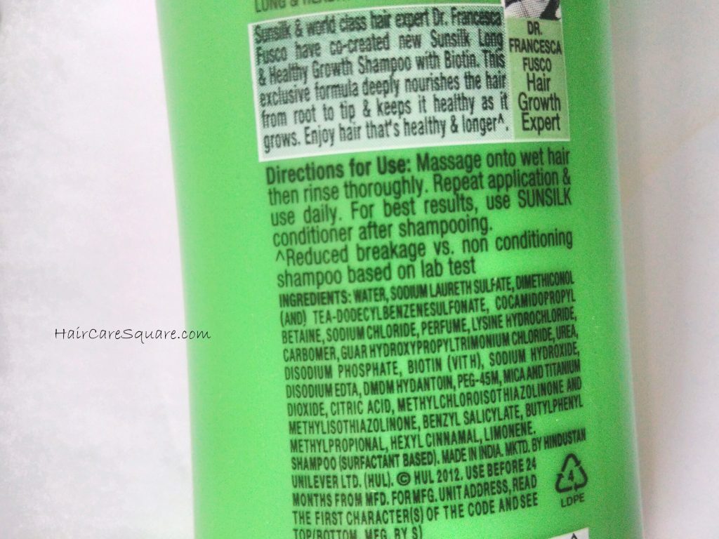 sunsilk long and healthy growth shampoo review