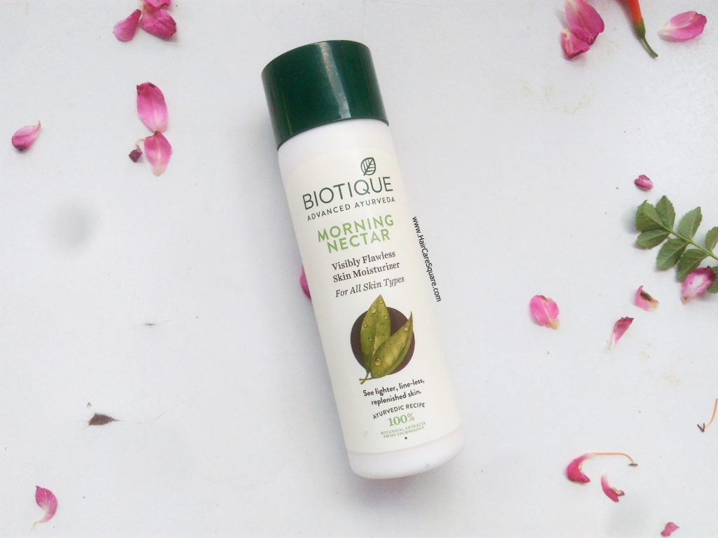 Biotique advanced ayurveda morning nectar visibly flawless moisturizer review