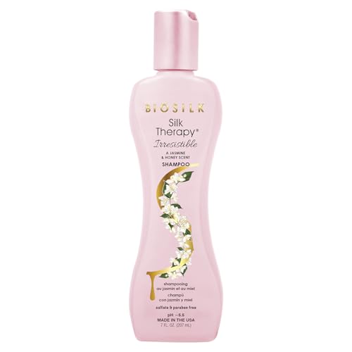 BioSilk Irresistible Collection Silk Therapy Shampoo, Cleanses & Removes Buildup, Jasmine & Honey Scent, Sulfate, Paraben, & Cruelty-Free, 7 Oz