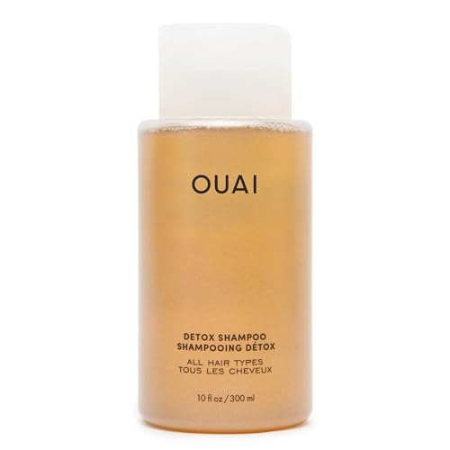 OUAI Detox Shampoo - Clarifying Shampoo for Build Up, Dirt, Oil, Product and Hard Water - Apple Cider Vinegar & Keratin for Clean, Refreshed Hair - Sulfate-Free Hair Care (10 oz)