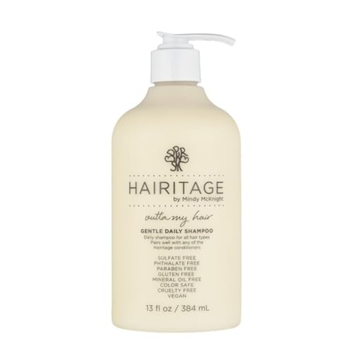 Hairitage Gentle Daily Hydrating and Moisturizing Shampoo For Dry Hair with Jojoba Oil + Aloe Vera - Ultra-Mild + Moisture-Rich - Improves Dry, Brittle Strands, 13 fl. oz.