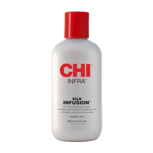 CHI Infra Silk Infusion, Leave-In Reconstructing Treatment To Strengthen & Protect All Hair Types, Alcohol-Free, 6 Oz