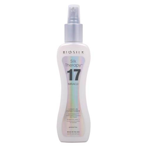 BioSilk Silk Therapy Miracle 17 Leave-In Conditioner, Reconstructs & Repairs Dry & Damaged Hair, Sulfate, Paraben, & Cruelty-Free, 5.64 Oz