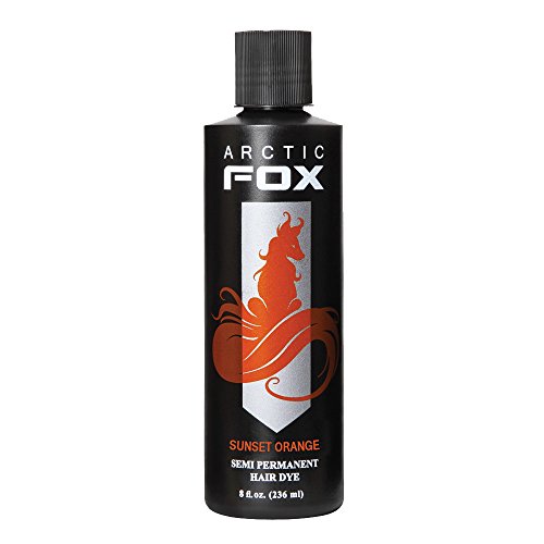 ARCTIC FOX Vegan and Cruelty-Free Semi-Permanent Hair Color Dye (8 Fl Oz, SUNSET ORANGE)