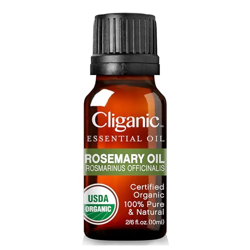 Cliganic Organic Rosemary Essential Oil, 100% Pure Natural, for Hair, Skin, Aromatherapy | Non-GMO Verified