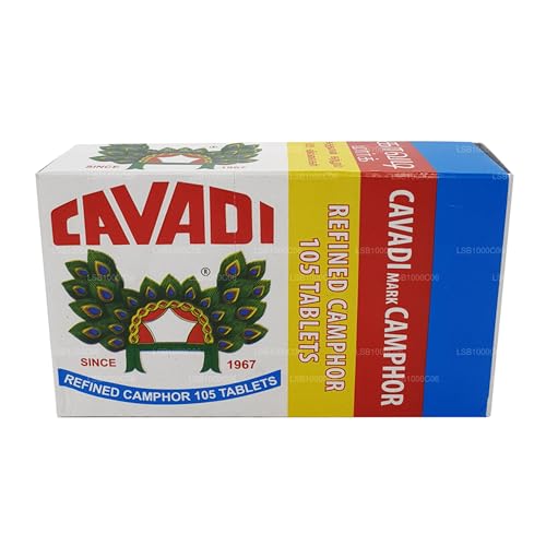 CAVADI Refined Camphor Tablets Multi Use Aroma Prevent Musty Odors (105 Tablets)