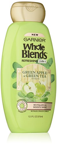 Garnier Whole Blends Refreshing 2in1 Shampoo with Green Apple & Green Tea Extracts, 12.5 fl. oz.