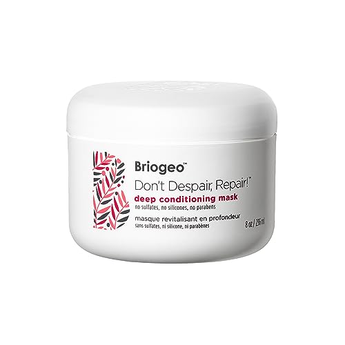 Briogeo Don't Despair Repair Hair Mask, Deep Conditioner for Dry Damaged or Color Treated Hair, Treatment for Repair, 8 fl oz