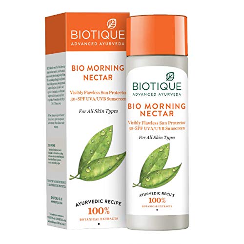 Biotique Morning Nectar 30+ Spf Uva/Uvb Sunscreen Ultra Soothing Face Lotion 120Ml/4.06Fl.Oz.