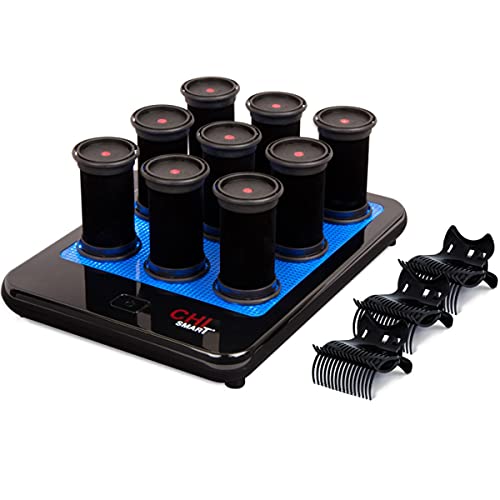 CHI Smart Magnify Medium Ceramic Rollers,Black,20 Piece Set