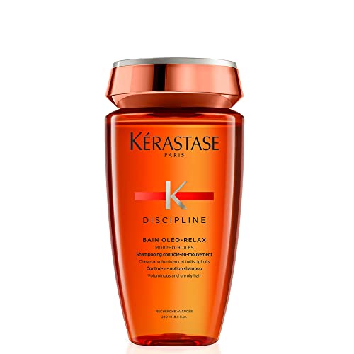 Kerastase Discipline Oleo-Relax Shampoo | Oil-infused Anti-Frizz Shampoo | Moisturizes and Protects Hair | Reduces Tangling | With Shorea butter and Coconut Oil | For All Hair Types | 8.5 Fl Oz