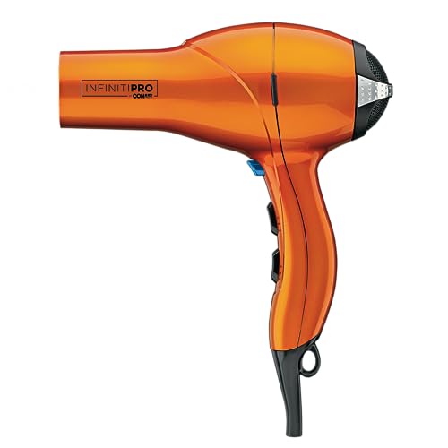 INFINITIPRO BY CONAIR Hair Dryer, 1875W Salon Performance AC Motor Hair Dryer, Conair Blow Dryer, Orange