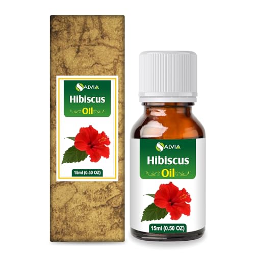 Hibiscus Oil (Hibiscus Sabdariffa L) Therapeutic Essential Oil by Salvia Amber Bottle 100% Natural Uncut Undiluted Pure Cold Pressed Aromatherapy Premium Oil 15ML