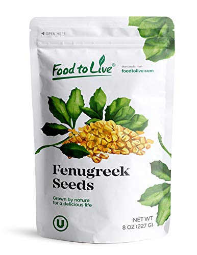 Fenugreek Seeds, 8 Ounces — Non-GMO Verified, Whole, Raw, Sproutable, Vegan, Kosher, Bulk Methi, Good Source of Dietary Fiber, Protein, Iron, Great for Pickling, Vegetable Dishes, and Spice Mixes