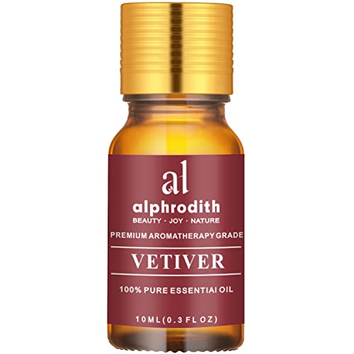 Vetiver Essential Oil for Skin Care Pure Vetiver Oil for Diffuser, Hair, Perfume, Undiluted Uplift Mood & Focus Scented Oils - 10ml for Aromatherapy, Bath, Massage & Relax