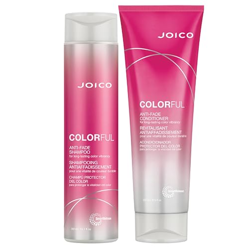 Joico Colorful Anti-Fade Shampoo and Conditioner Set Preserve Hair Color Long-Term Vibrancy For Color-Treated Hair