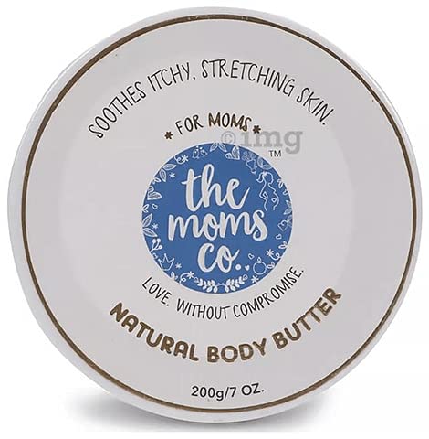 The Moms Co. Natural Body Butter (200g) for Stretch Marks, Dry Skin and Itchy Skin with Shea and Cocoa Butter