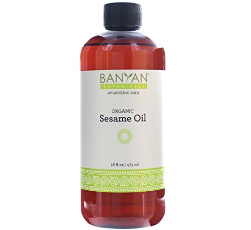 Banyan Botanicals Sesame Oil – Organic & Unrefined Ayurvedic Oil for Skin, Hair, Oil Pulling & More – Multiple Sizes – 16oz. – Non GMO Sustainably Sourced Vegan