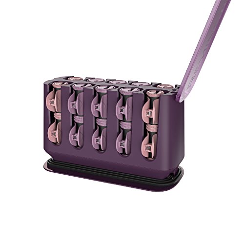 REMINGTON Pro Hair Setter with Thermaluxe Advanced Thermal Technology, 20 Electric Hot Rollers, 8 Medium (1') Rollers & 12 Large (1 ¼') Rollers, Purple