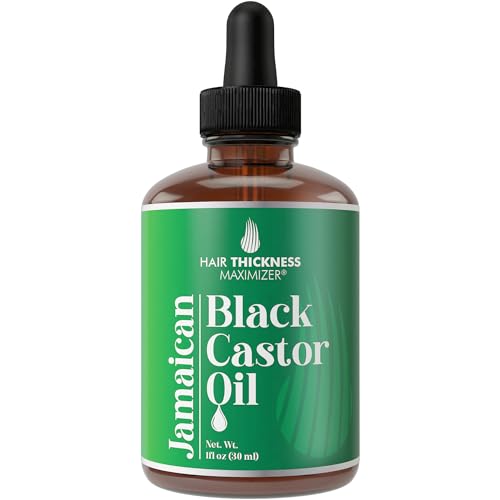 Jamaican Black Castor Oil For Hair Growth. Vegan Scalp Treatment For Women, Men with Dry, Frizzy, Weak Hair, Hair Loss 1oz