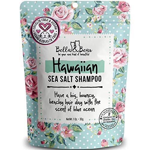 Bella & Bear Hawaiian Sea Salt Volumizing Shampoo, Exfoliating, Cruelty Free, Ocean Scent (1 oz)