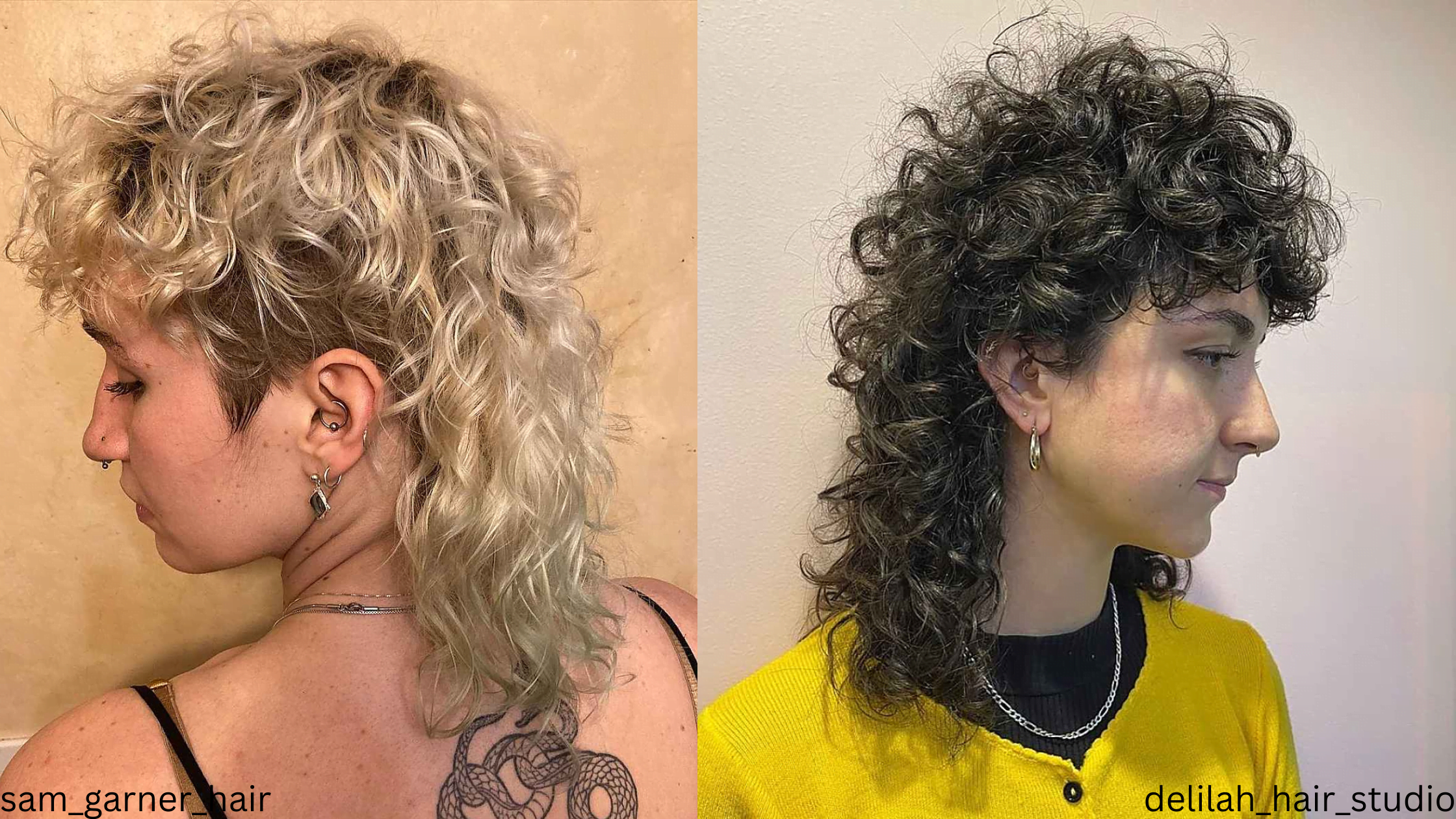 modern curly mullet