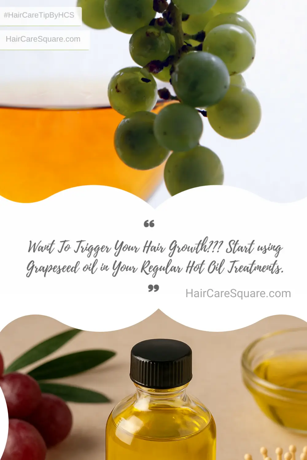 exclusive hair care tip sharing how to use grapessed oil for faster hair growth