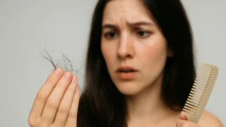 woman dealing with thyroid hair fall