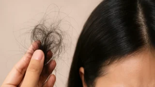 woman dealing with hair fall due to iron deficiency